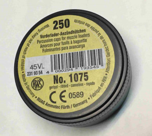 RWS Vorderladerzündhütchen 1075  D4,47  gerippt