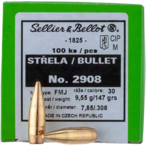 S&B Geschosse .308 (7,62 mm) 9,5g/147grs. Vlm BT