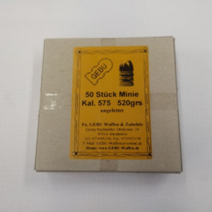 GEBU Minie-Geschosse, Kal.446, 345grs
