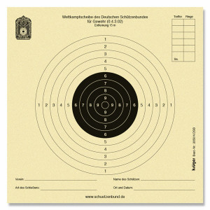 Gewehr 15m Scheibe mit DSB Signum