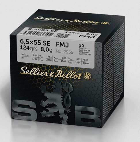 S&B   6,5x55 SE  FMJ  124 grs.