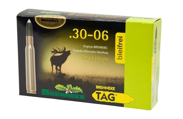 Brenneke .30-06 TAG  Geschoss: TAG  10,0 g / 155 gr bleifrei