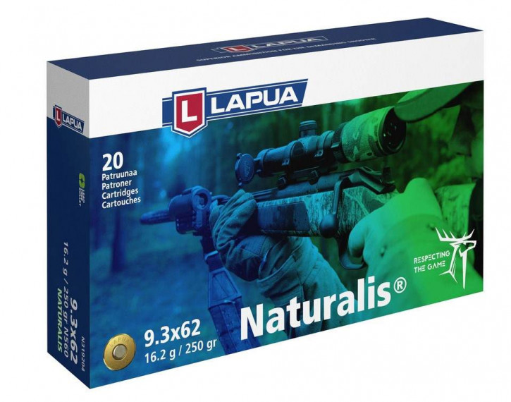 Lapua Jagdpatrone 9,3x62 Naturalis 250gr 16,2g bleifrei