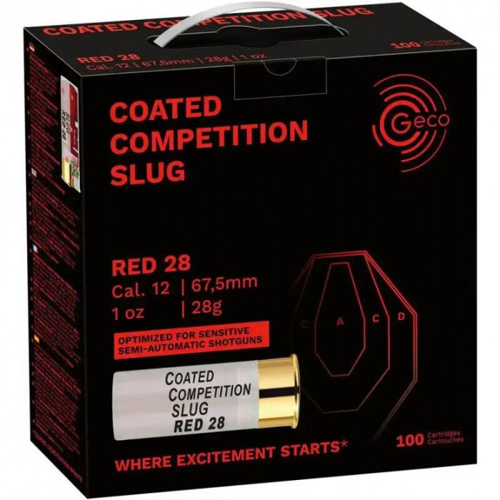 Geco Schrotpatrone Coated Competion Slug  red 28 12/67,5   2