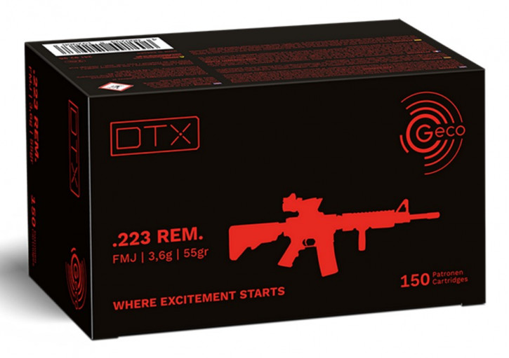 Geco Büchsenpatrone DTX  .223 REM.  55gr.   3,6g