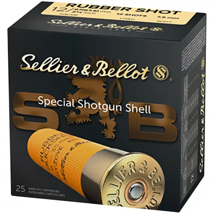 S&B 12/67,5 Rubber-Schrot 7,5mm - 12 Kugeln