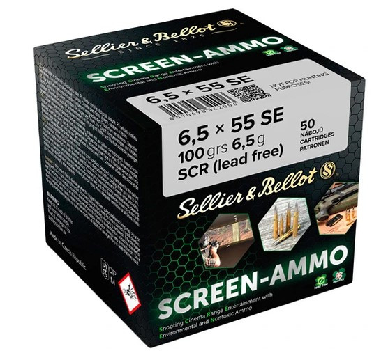 S&B  6,5x55 Screen-Ammo SCR Zink 6,5g/100grs.