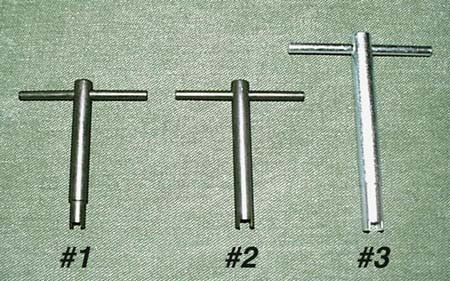 Pistonschlüssel gefräst, offen, lang Nr.4  4,9mm